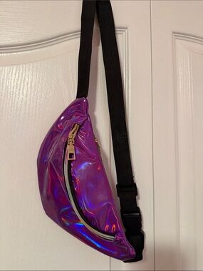 Holographic Purple Crossbody Waist Bag